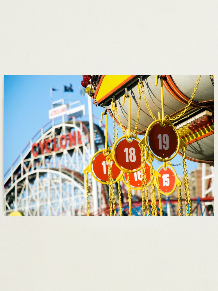 Alternate view of Coney Island Astroland and Cyclone: Brooklyn, NYC Photographic Print