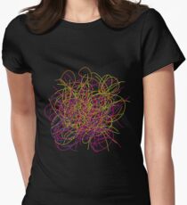 Colorful tangled wires Women's Fitted T-Shirt