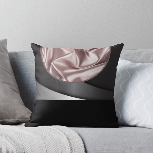 Item preview, Pink Peach Folded Fabric Satin Silk Black Abstract Textures Pattern designed and sold by NoGrayDays1.