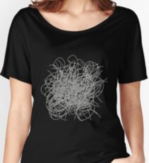 Black and white tangled wires Women's Relaxed Fit T-Shirt