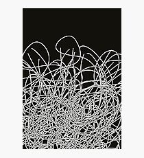 Black and white tangled wires Photographic Print