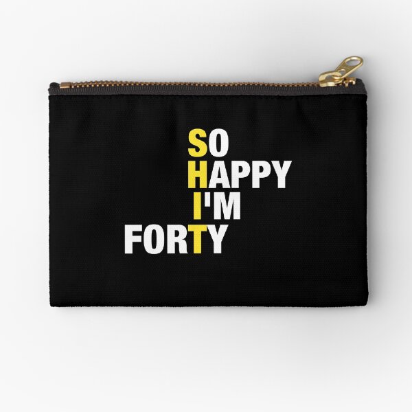 Item preview, So Happy I'm Forty 40 Years Old, Funny 40th Birthday Gift Shirt designed and sold by Vintagemashup.