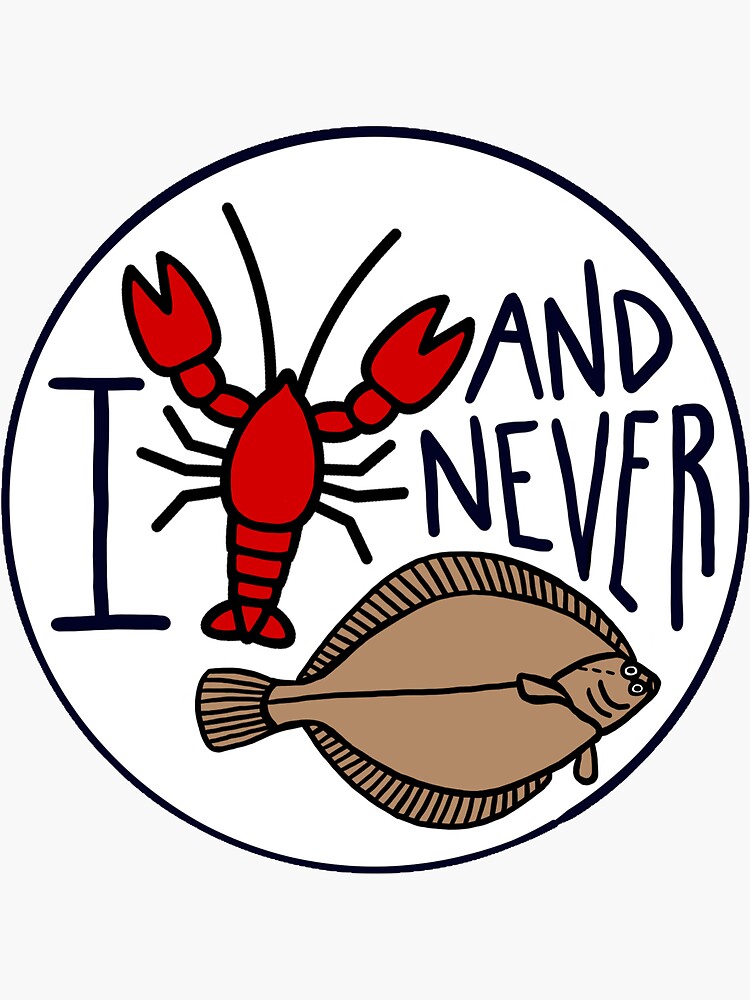 "I Lobster And Never Flounder " Sticker for Sale by templetonsb Redbubble