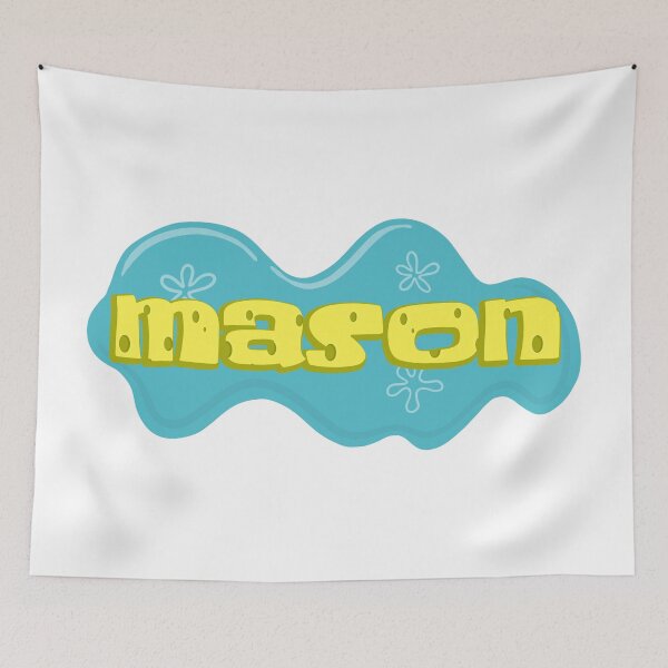 Item preview, Boy Name Mason in SpongeBob Cartoon Style designed and sold by Space-Bug.