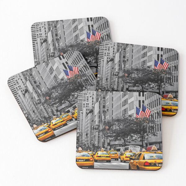 Item preview, Color in 5th Ave Yellow Cabs plus Stars and Stripes designed and sold by jalfc46.
