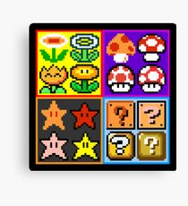 Mario Power-Up Evolution Canvas Print