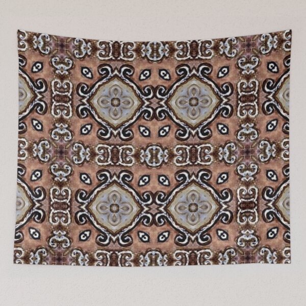 Item preview, Persian Carpet / Patterned Kaleidoscope Print / Peach Pattern  designed and sold by artenvironments.