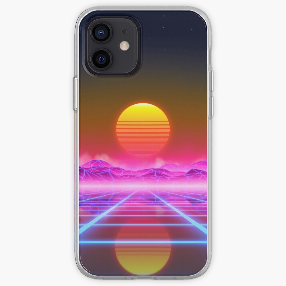 Synthwave landscape iPhone Case