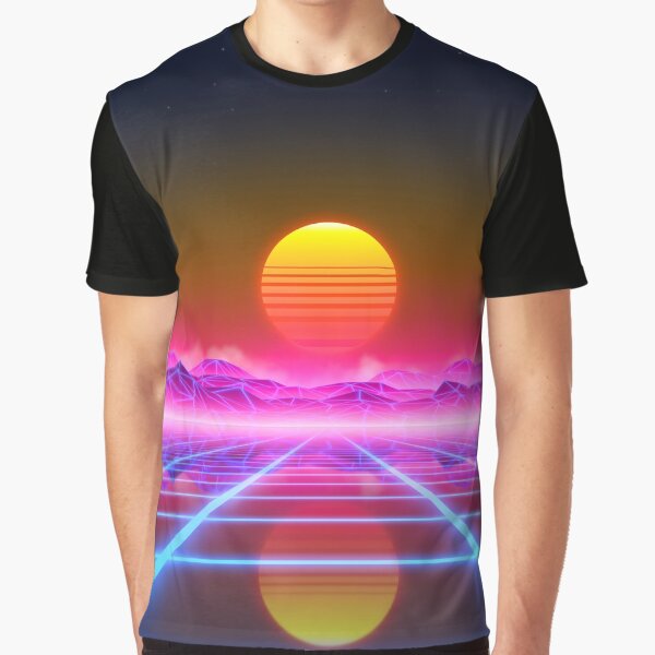 Synthwave landscape Graphic T-Shirt