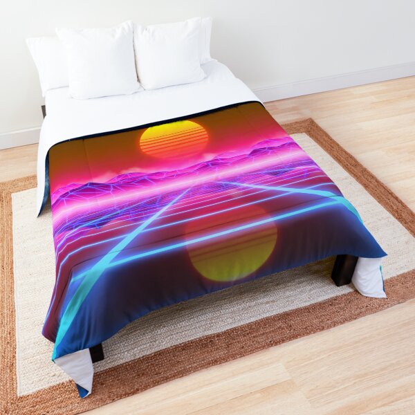 Synthwave landscape Comforter
