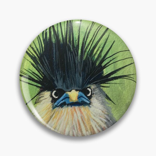 Item preview, Handpainted Brahminy Starling having a very bad hair day.   designed and sold by Sarah Hearfield.