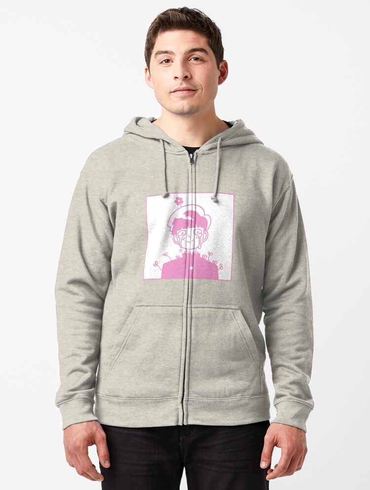 boy pink hoodie