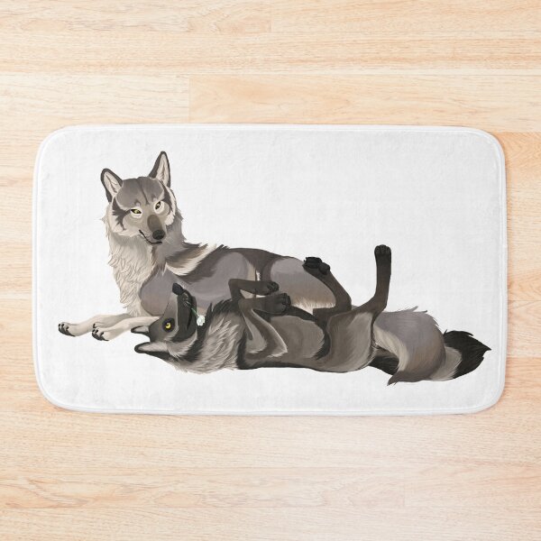 Item preview, Romantic Wolf Couple designed and sold by AnimalDoodles.