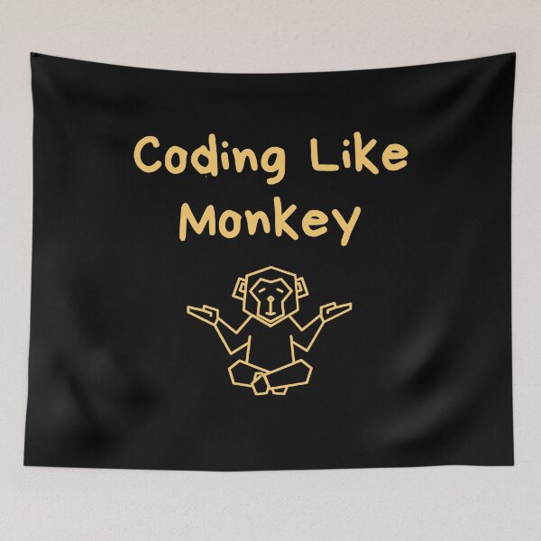 Aperçu de l'œuvre Coding Like Monkey - Meilleur cadeau drôle de programmeur créée et vendue par sviatos.