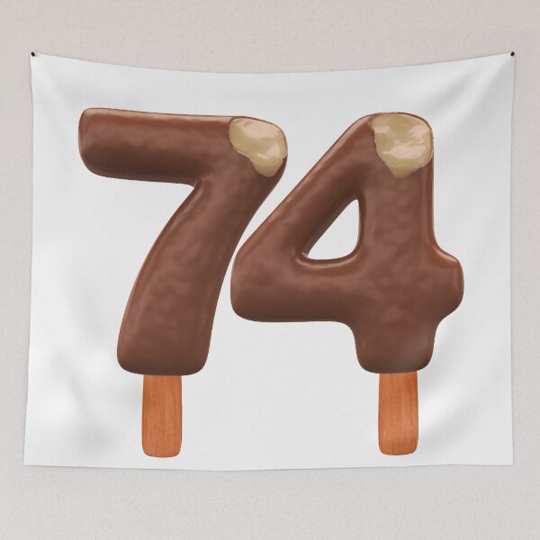 Item preview, 74 Ice Cream Seventy Four Number 3d Chocolate designed and sold by HelloFromAja.