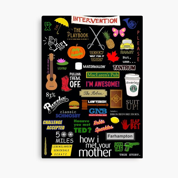 Cómo conocí a vuestra madre | HIMYM | Programa de televisión | Collage Lienzo