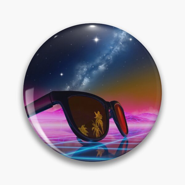 Item preview, Sunglasses in a synthwave landscape designed and sold by Gaia Dream Creation.