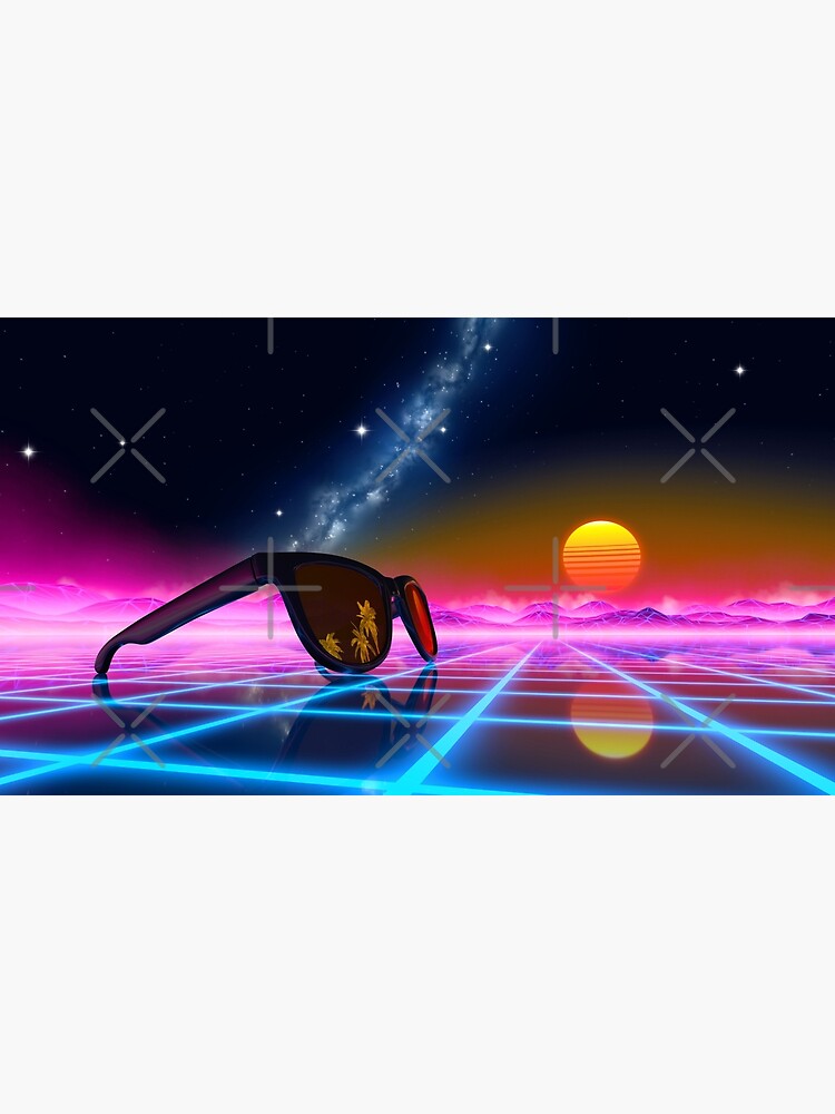 Sunglasses in a synthwave landscape by GaiaDC