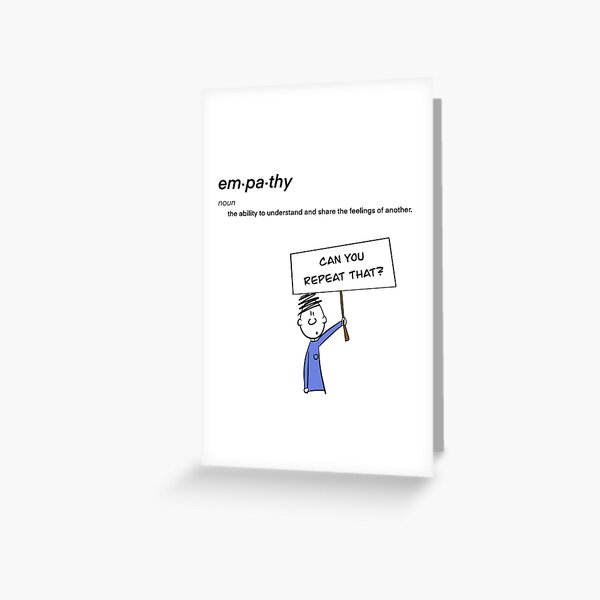 Empathy Cartoon Greeting Card