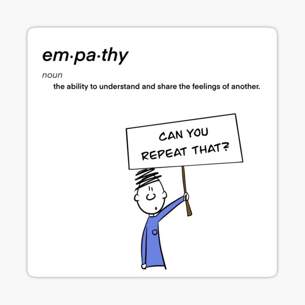 Empathy Cartoon Sticker