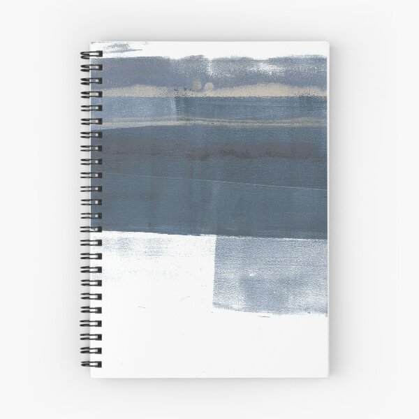 Artikelvorschau, Blaue graue moderne minimalistische abstrakte Landschaft "Tundra" entworfen und verkauft von Janine Aykens.