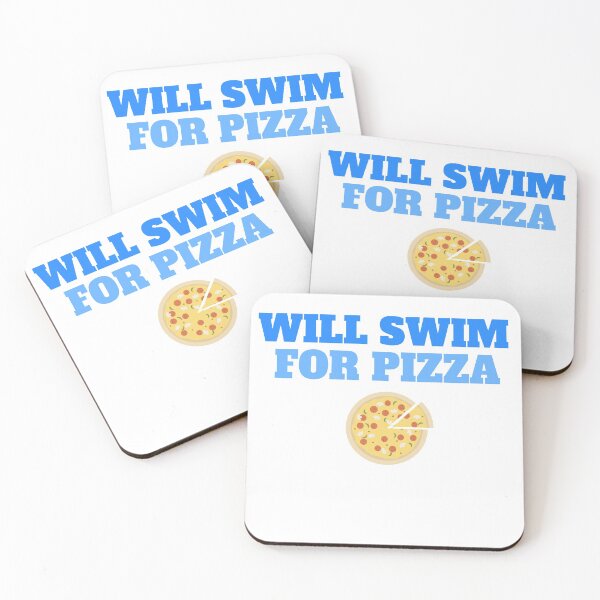 Item preview, Funny Will Swim For Pizza Swimmer Swimming Summer designed and sold by dbreeze10.