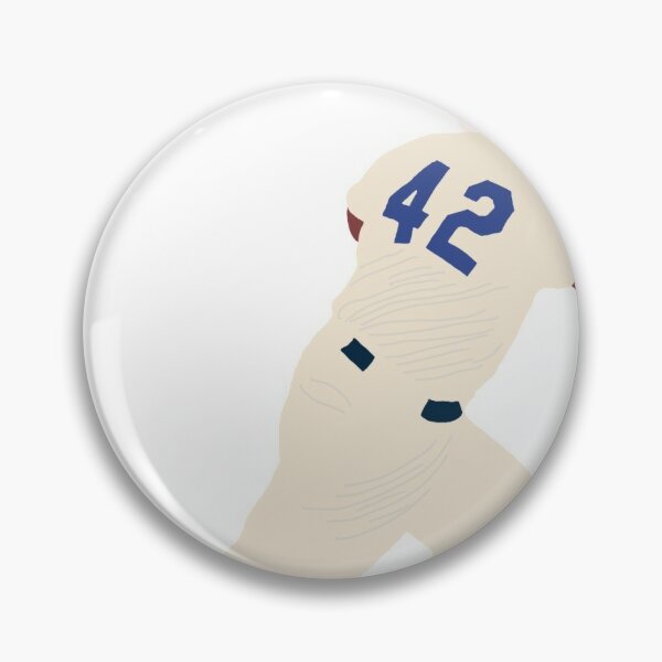 Blue Number 42 Honoring Baseballs Barrier Breaker Enamel Pin Button Badge Jackie Robinson Day