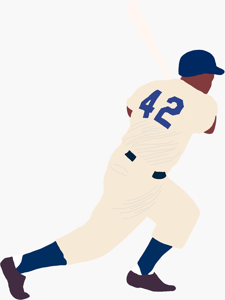 Jackie Robinson 42 Sticker 