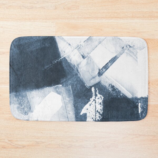 Item preview, Blue and White Modern Abstract Painting "Frozen" designed and sold by Janine Aykens.