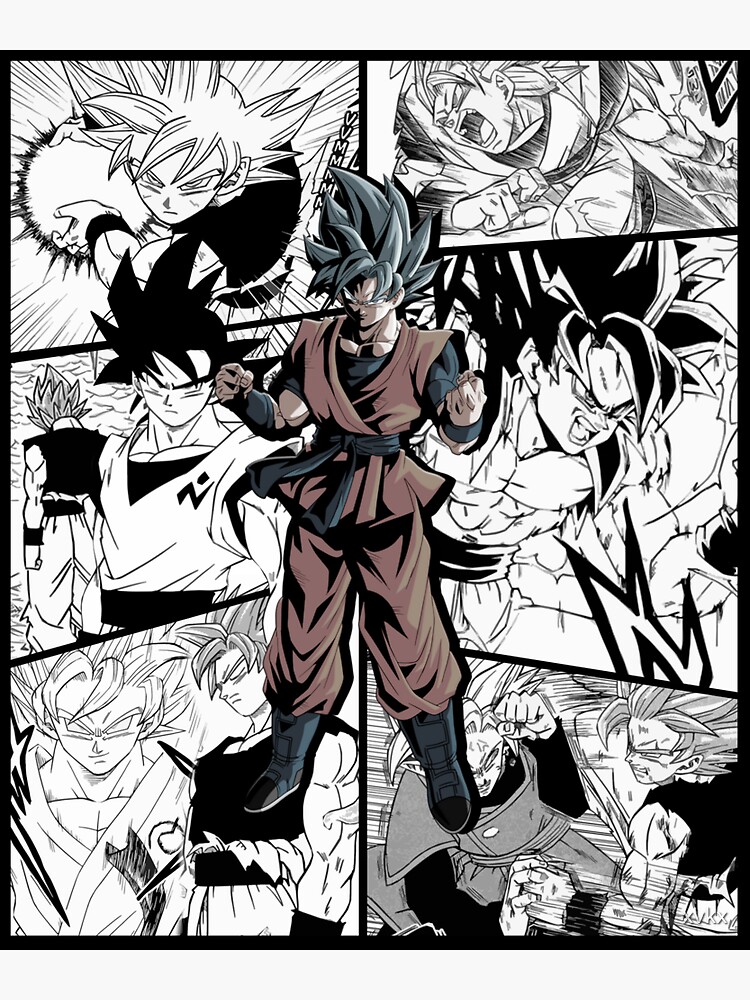 Goku ss4 Dragon Ball GT Super Saiyan Warrior Manga Version | Art Board Print