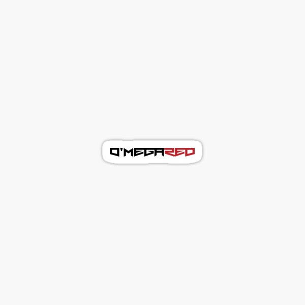 O'Mega Red - Rock Star Logo Sticker