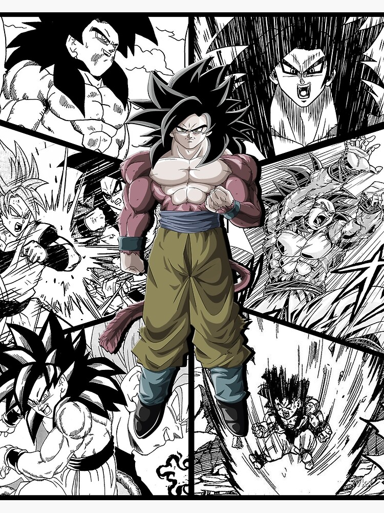 Goku ss4 Dragon Ball GT Super Saiyan Warrior Manga Version | Greeting Card
