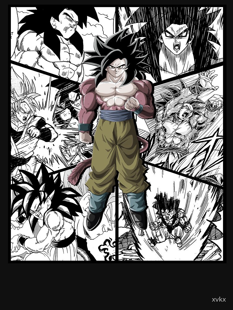 Goku ss4 Dragon Ball GT Super Saiyan Warrior Manga Version | Art Board Print