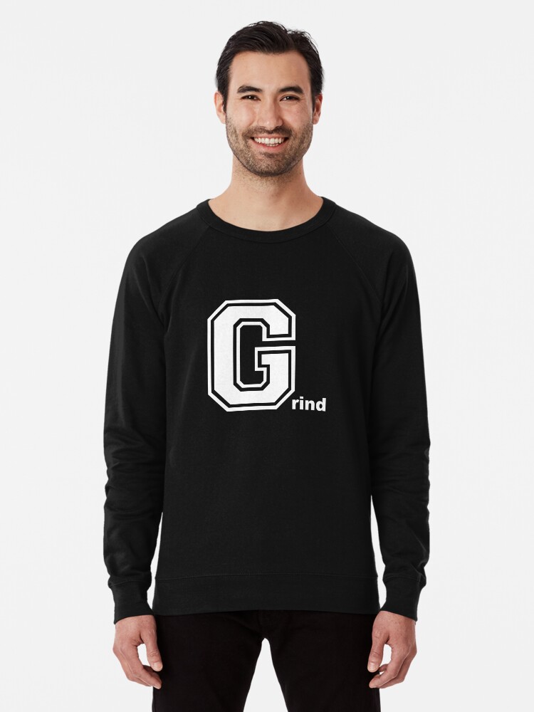 Alternate view of Grind Logo - White Lightweight Sweatshirt