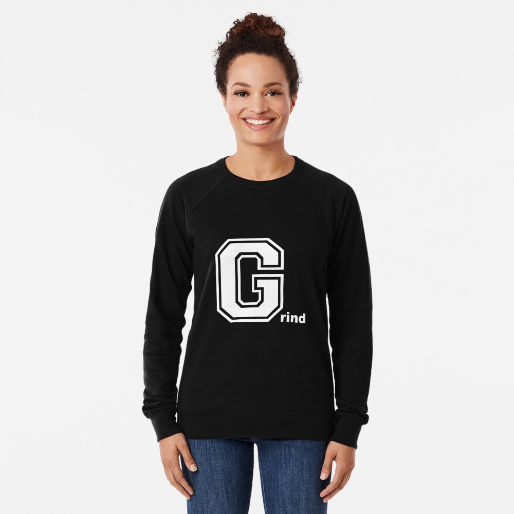 Grind Logo - White Lightweight Sweatshirt
