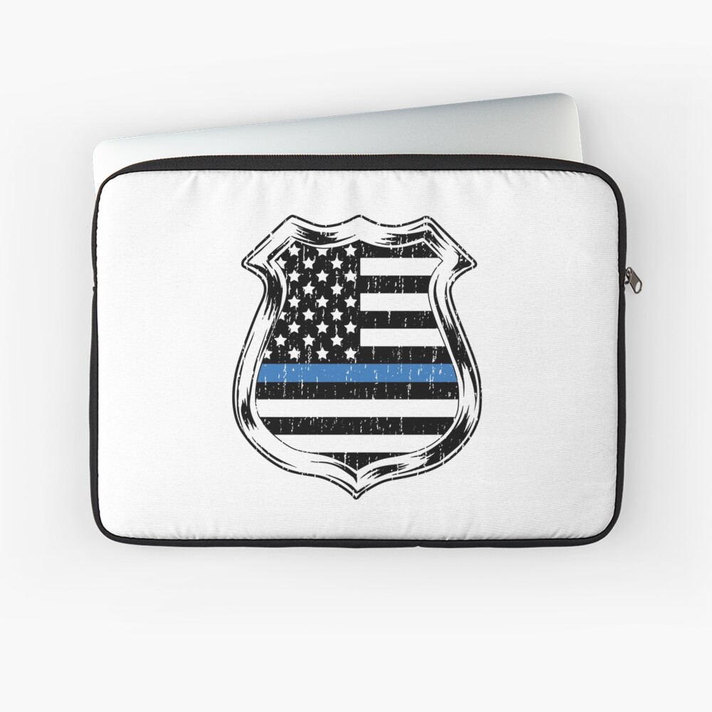 Law Enforcement Thin Blue Line American Flag Police Badge Art Board Print  for Sale by inkedtee