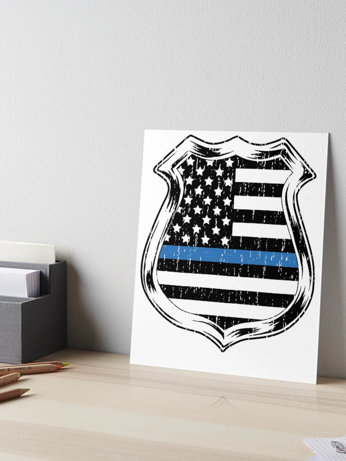 THIN BLUE LINE Made In USA POLICE OFFICER 3M VINYL - Foto 6