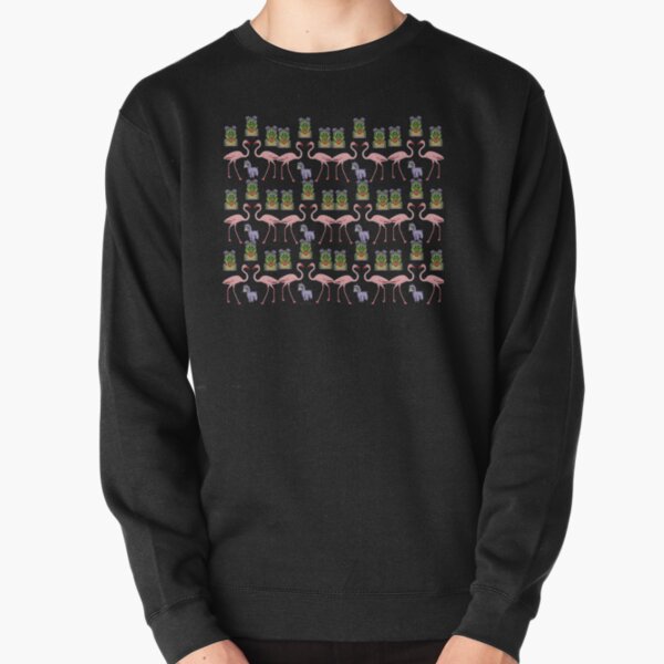 Menagerie. Alligator, llama and flamingo Pullover Sweatshirt