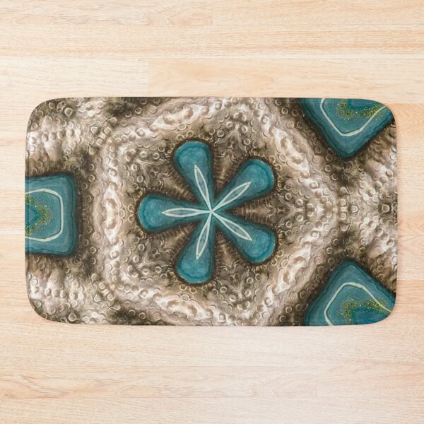 Item preview, Starfish Kaleidoscope Funky Pattern Print Emerald Amoeba, Mandala designed and sold by artenvironments.