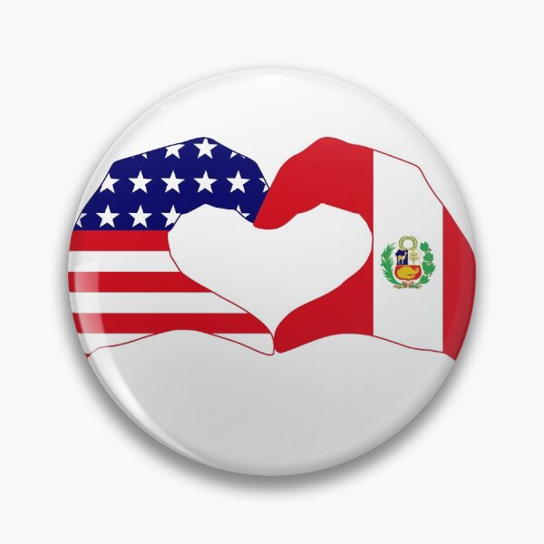 Item preview, We Heart USA & Peru Patriot Flag Series designed and sold by Carbon-Fibre Media.