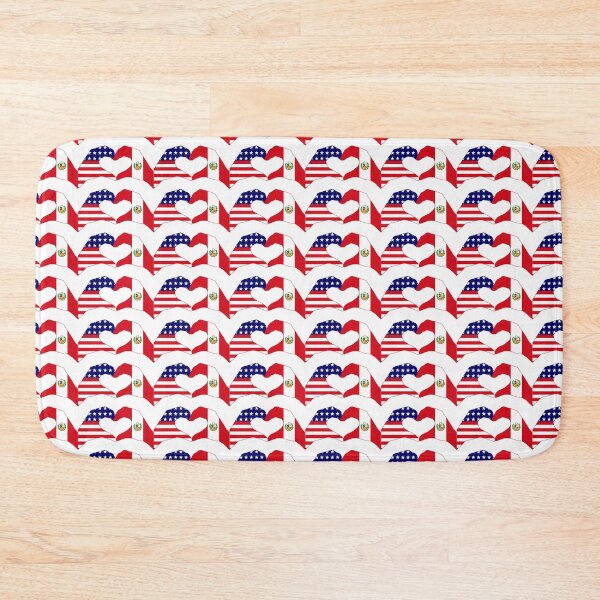 Item preview, We Heart USA & Peru Patriot Flag Series designed and sold by Carbon-Fibre Media.
