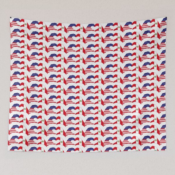 Item preview, We Heart USA & Peru Patriot Flag Series designed and sold by Carbon-Fibre Media.