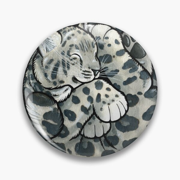 Item preview, Sleeping snow leopard cub designed and sold by animalartbyjess.