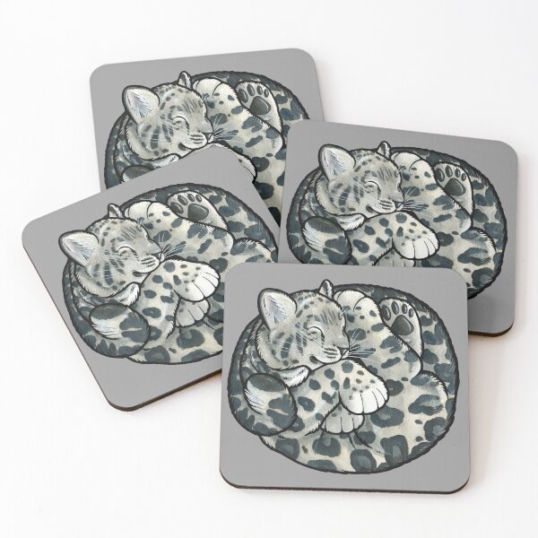 Item preview, Sleeping snow leopard cub designed and sold by animalartbyjess.