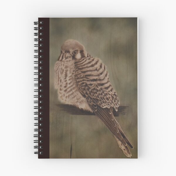 Aperçu de l'œuvre Art de la pyrogravure et de l'aérographe Kestrel Hawk créée et vendue par PyrographyME.