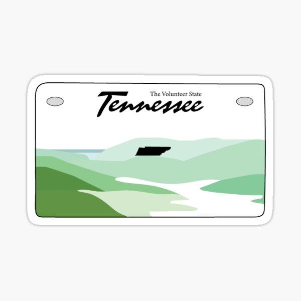 Tennessee license plate Sticker