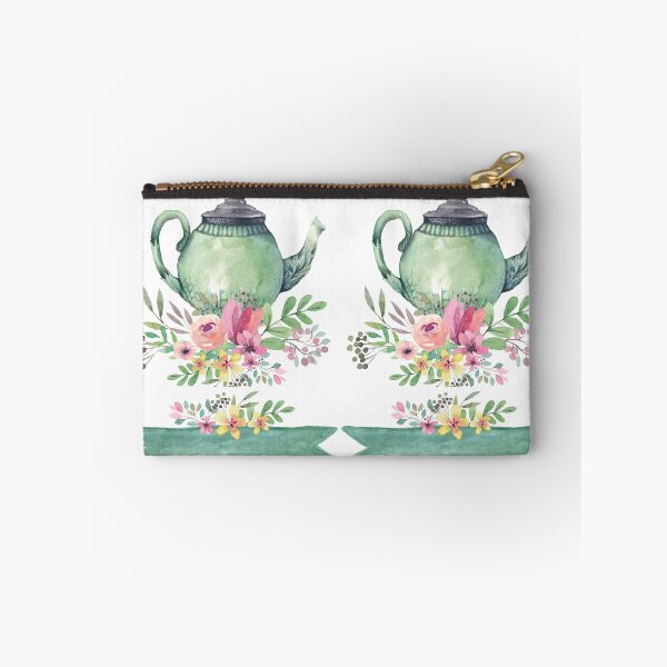 Item preview, Teapot with flowers watercolor designed and sold by bezshlyakh.
