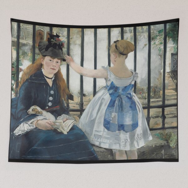 Artikelvorschau, Die Eisenbahn von Manet Painting entworfen und verkauft von Stephen Chambers / The Pop Art Factory.