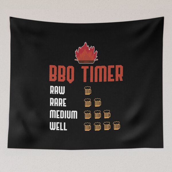 Artikelvorschau, BBQ Timer Beer And Grill Nights Gift Idea entworfen und verkauft von haselshirt.