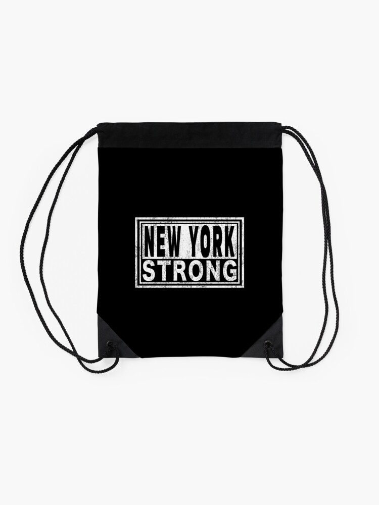 Alternate view of New York Strong | Midtown Manhattan WTC. Drawstring Bag